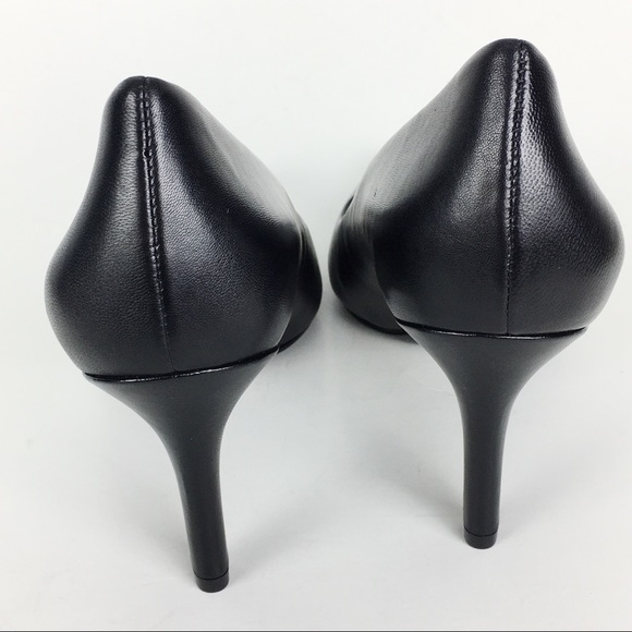 NEW Naturalizer Black Leather Natalie Heels Pump 8 - Picture 6 of 12